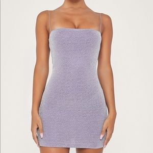 Mia Thin Strap Shimmer Dress- Lilac